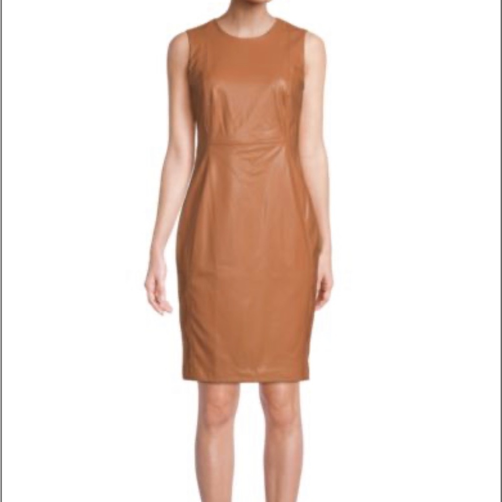 New Calvin Klein Camel Dress